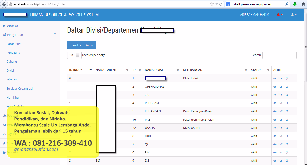 Contoh interface struktur data